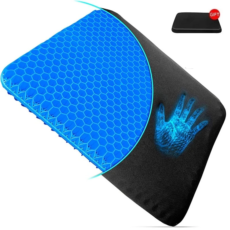 Washable Gel Seat Cushion Summer Breathable Honeycomb Design For Pressure Relief Back Tailbone Pain Home&Office Wheelchair Cars
