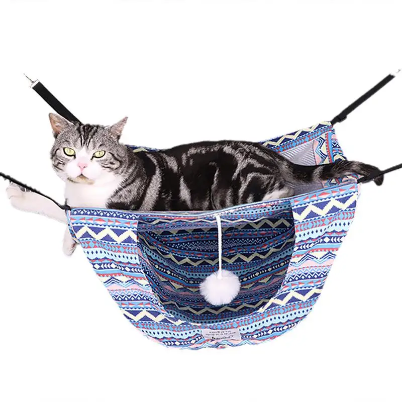 

Kitten Hammock Bed Pet Hammock Bed Double-layer Upper Cooling Ice Silk Cushion Summer Small Animals Rest Bed Comfort Cat Cage