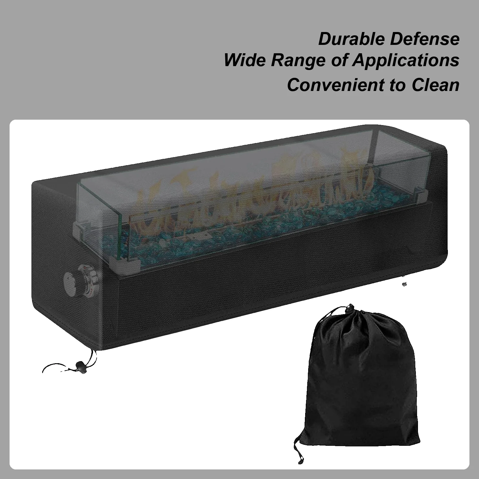 

Прямоугольный чехол для костра, ткань Оксфорд 600D, настольный защитный чехол для костра, водонепроницаемый, устойчивый к разрыву чехол для улицы