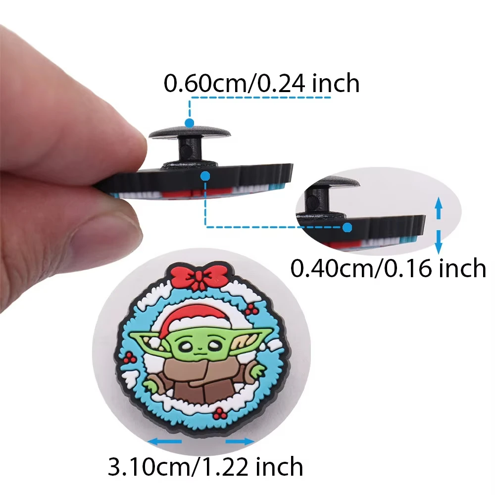 25-200 pièces Disney noël Cartoo chaussures breloques bricolage artisanat accessoires chaussure Jibbitz-Type breloques pour crocs-style enfants adultes cadeaux