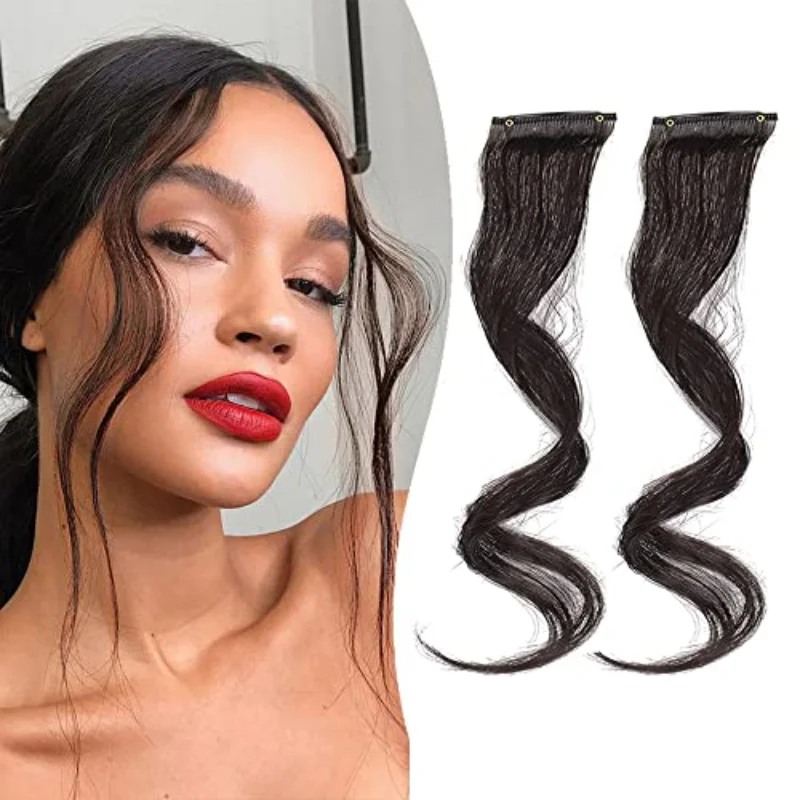 bangs hairpin 2-piece side bangs clip style tassel bangs long mirror legs combined into dragon beard bangs hair extensions