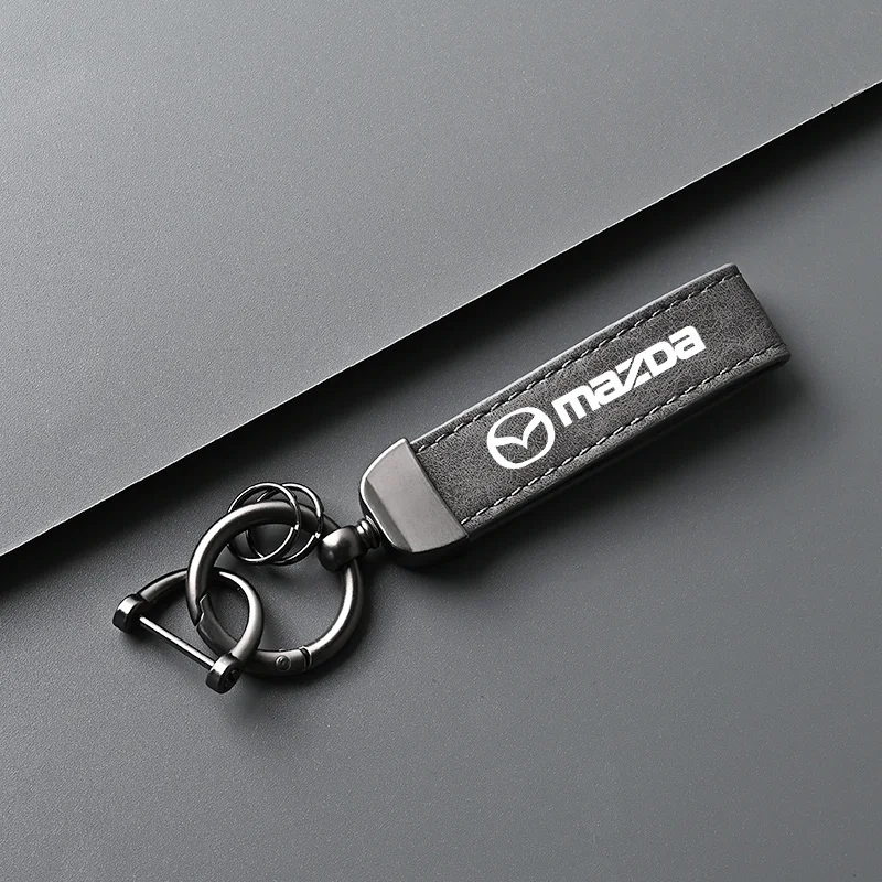 New Luxury Women Suede Leather Car Keychain For Mazda 2 3 6 8 RX8 MX3 CX4 CX-5 CX-7 CX-9 CX-3 Atenza Auto Keychain Accessories