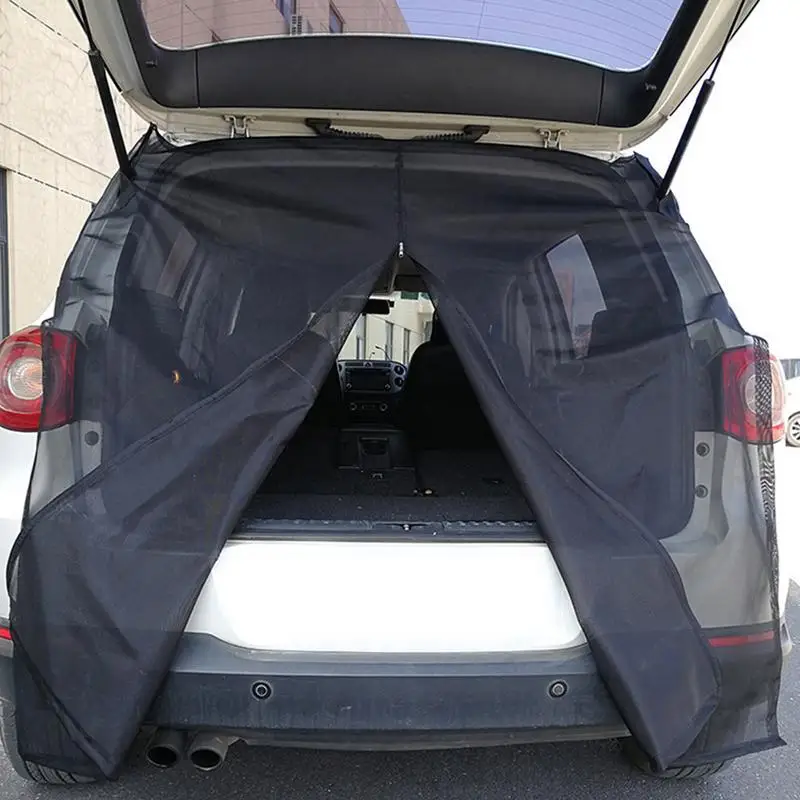 Car Window Privacy Covers Magnetic Privacy Window Screen Mesh Tailgate Mesh Screen Breathable Flexible Car Tailgate Flying Net