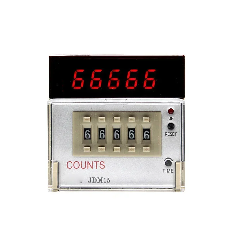 220v Electric Digital Display Counter COUNTS DHC JDM15 Five Digit Addition and Subtraction Counter Reversible