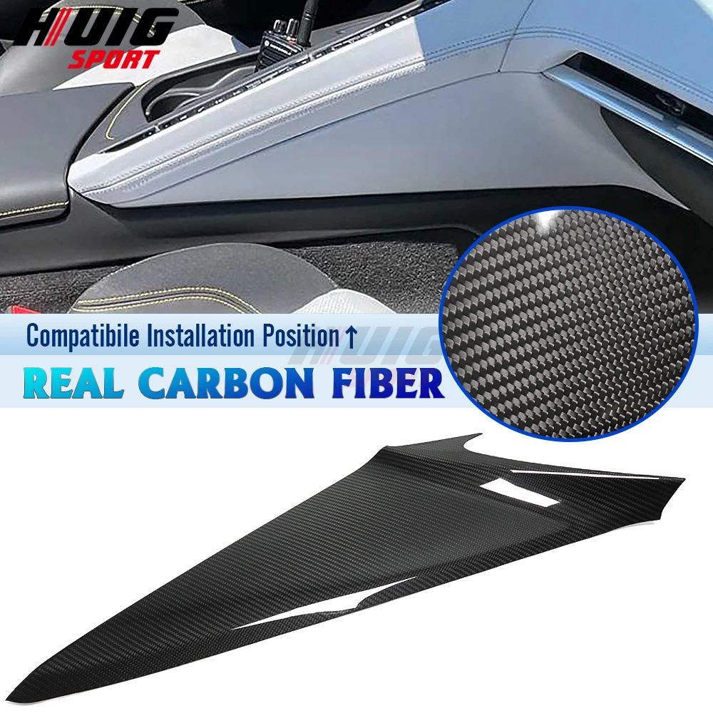 

Real Carbon Fiber Centre Dashboard Console Panel Frame Trim Cover For Chevy For Chevrolet Corvette C8 Stingray Coupe 3LT Z06