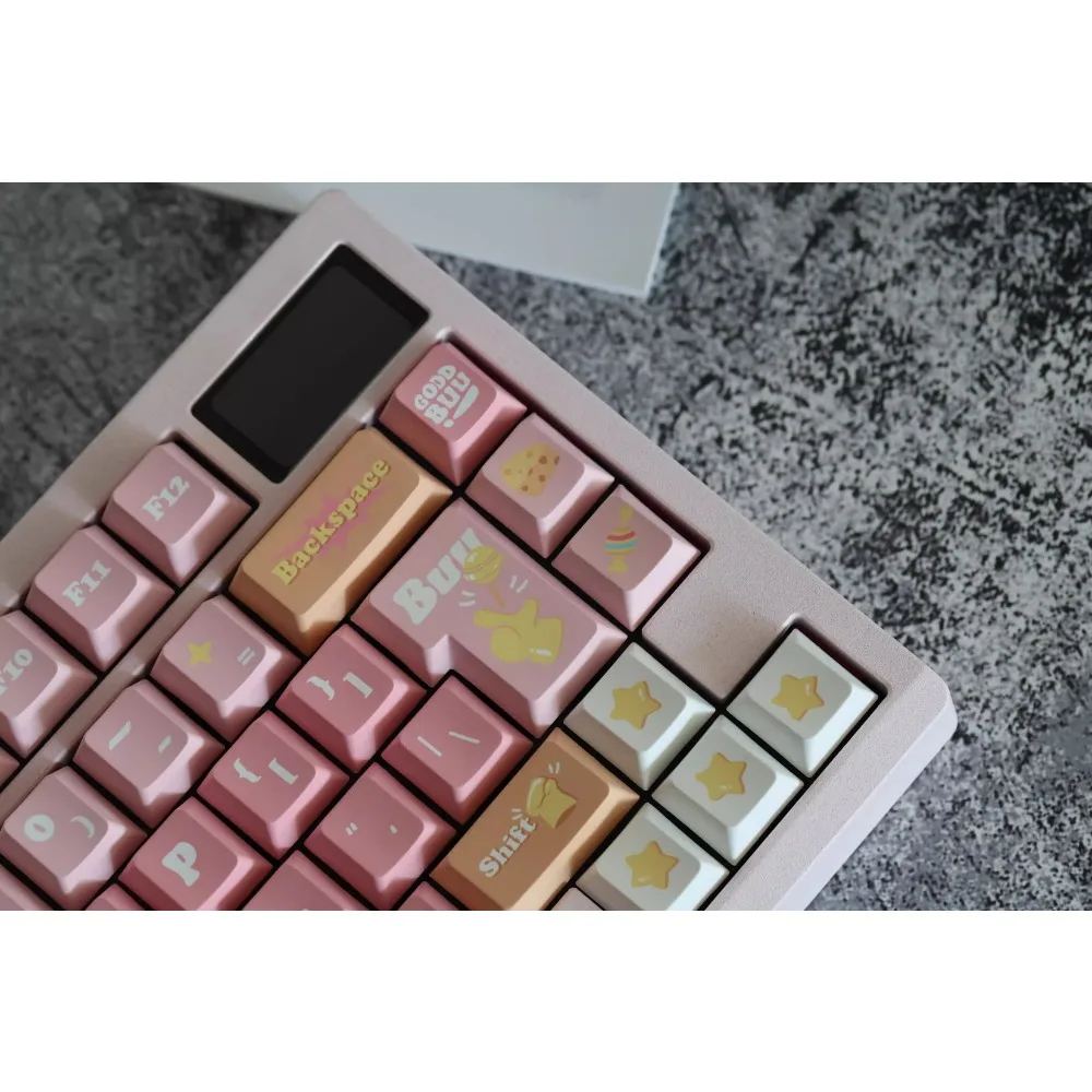 

Набор колпачков для клавиш Pink Boo, 140 клавиш, PBT, милый колпачок для ключей с вишневым профилем для механической клавиатуры, аксессуары, подарок Lucky65V2