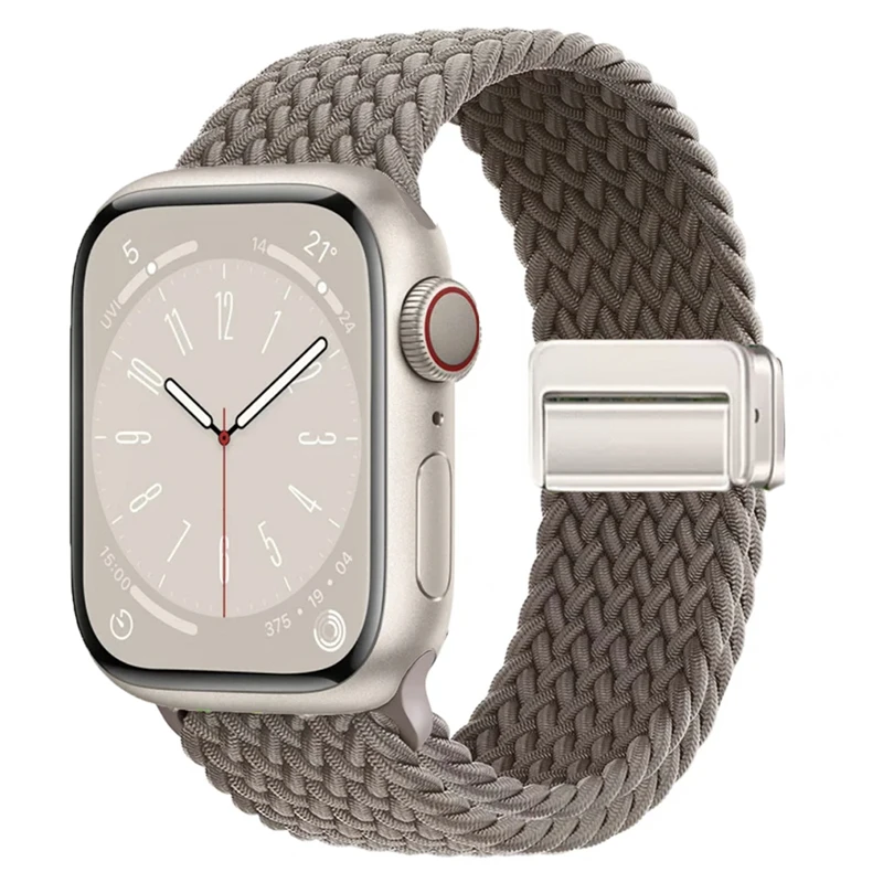 Nylon-Geflochtenes Magnetarmband für Apple Watch 49mm 45mm 44mm 42mm 41mm 40mm Armband für iWatch Ultra 2 Series 12 11 10 9 8 7 6 SE