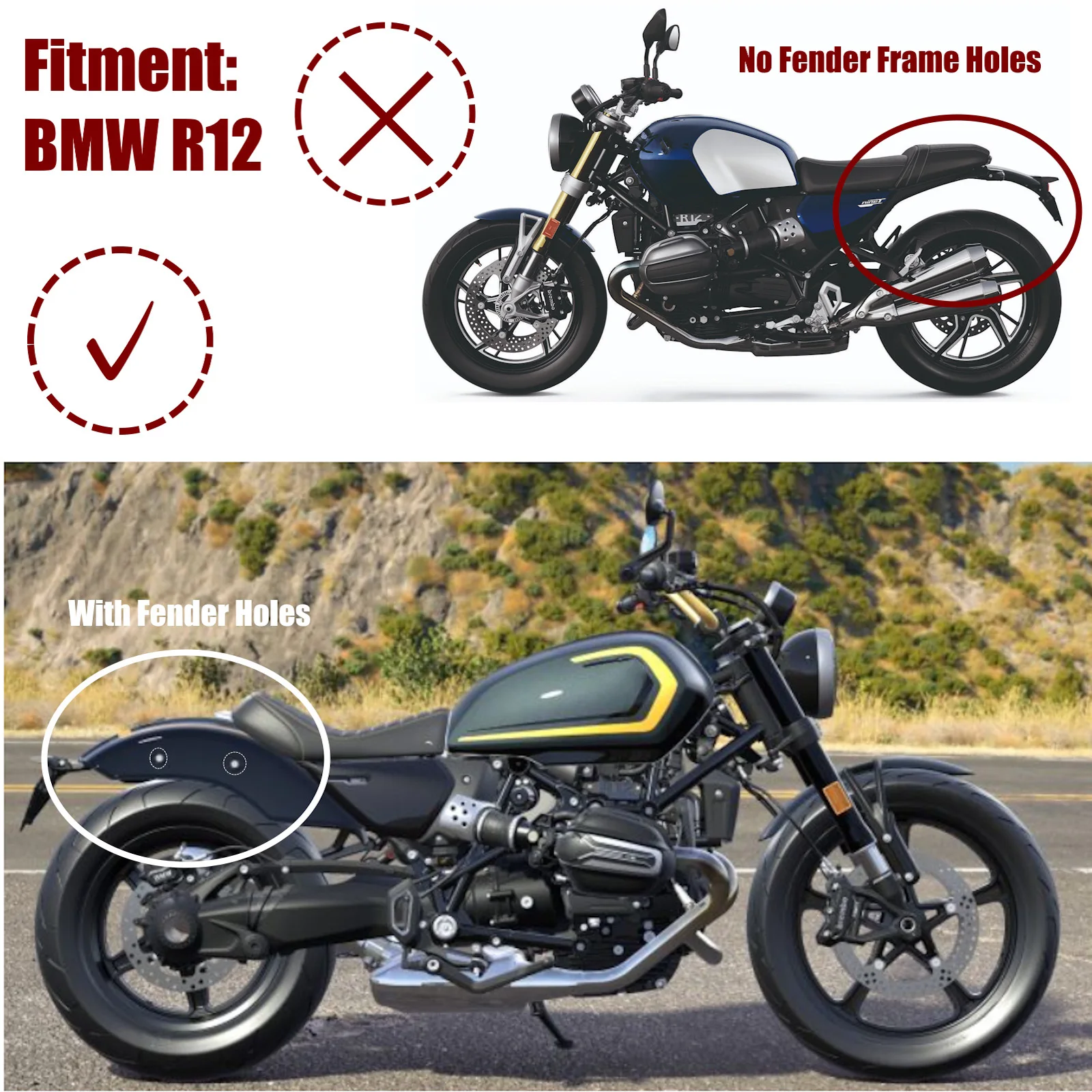 Backrest Sissy Bar For BMW R12 R 12 2024 2025 2026 Accessories Detachable Motorcycle Passenger Rear Back Rest Sissybar - view 2