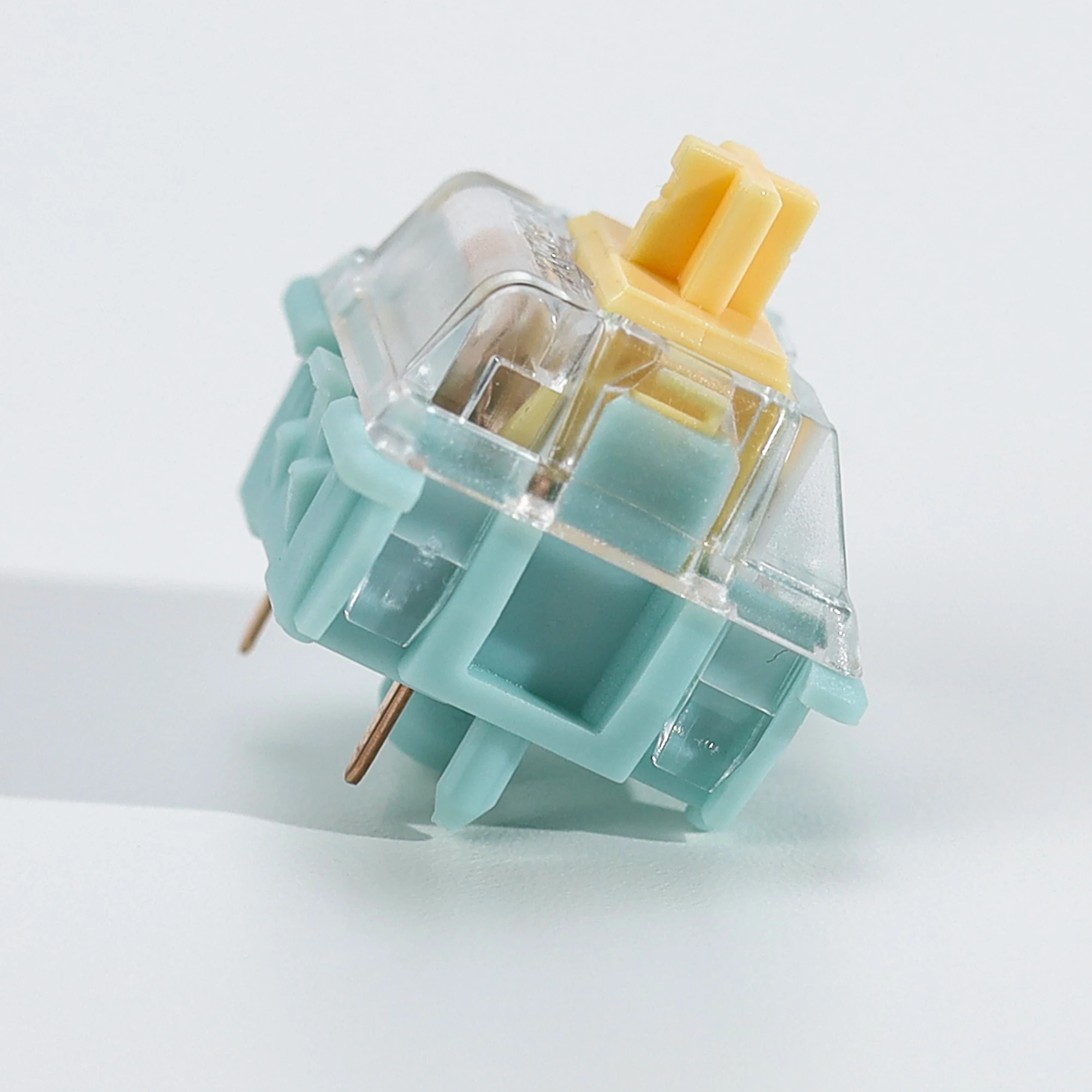 KBDiy Linear Silent Switch Sea Salt Lemon 5-PIN 47gf vorgeschmierte POM Creamy Switches für individuelle DIY 60% Gaming mechanische Tastaturen – Detail 7