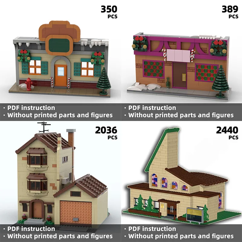 

Relive classic neighborhood anecdotes with creative building blocks, in the style of American humorous family TV series