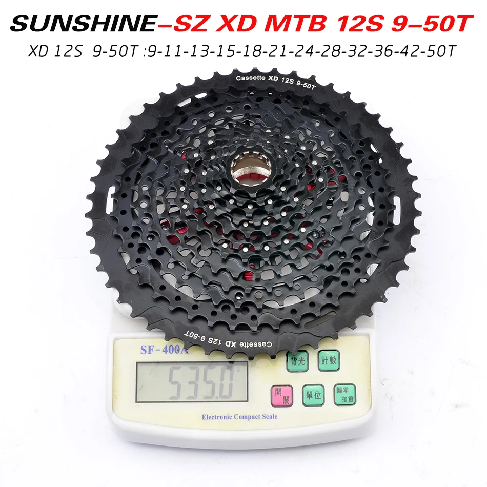 GOLDIX MTB Fahrrad 11 Geschwindigkeit 9-42T Kassette XD Kettenrad Hellsilber 9-42T 9-50T Stahlkassette 11s 42T 11/12S k7 Für M7000 M6000