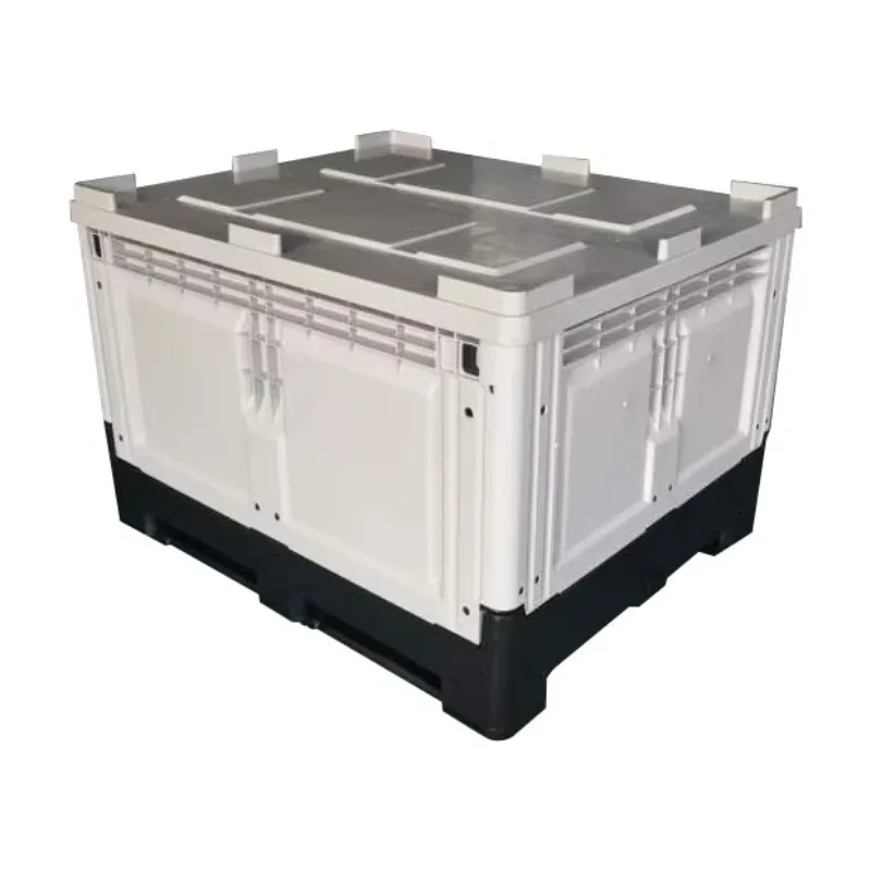 Cheap Large Collapsible Foldable Plastic Pallet Bin with Vent Covers for Fruit and Vegetable