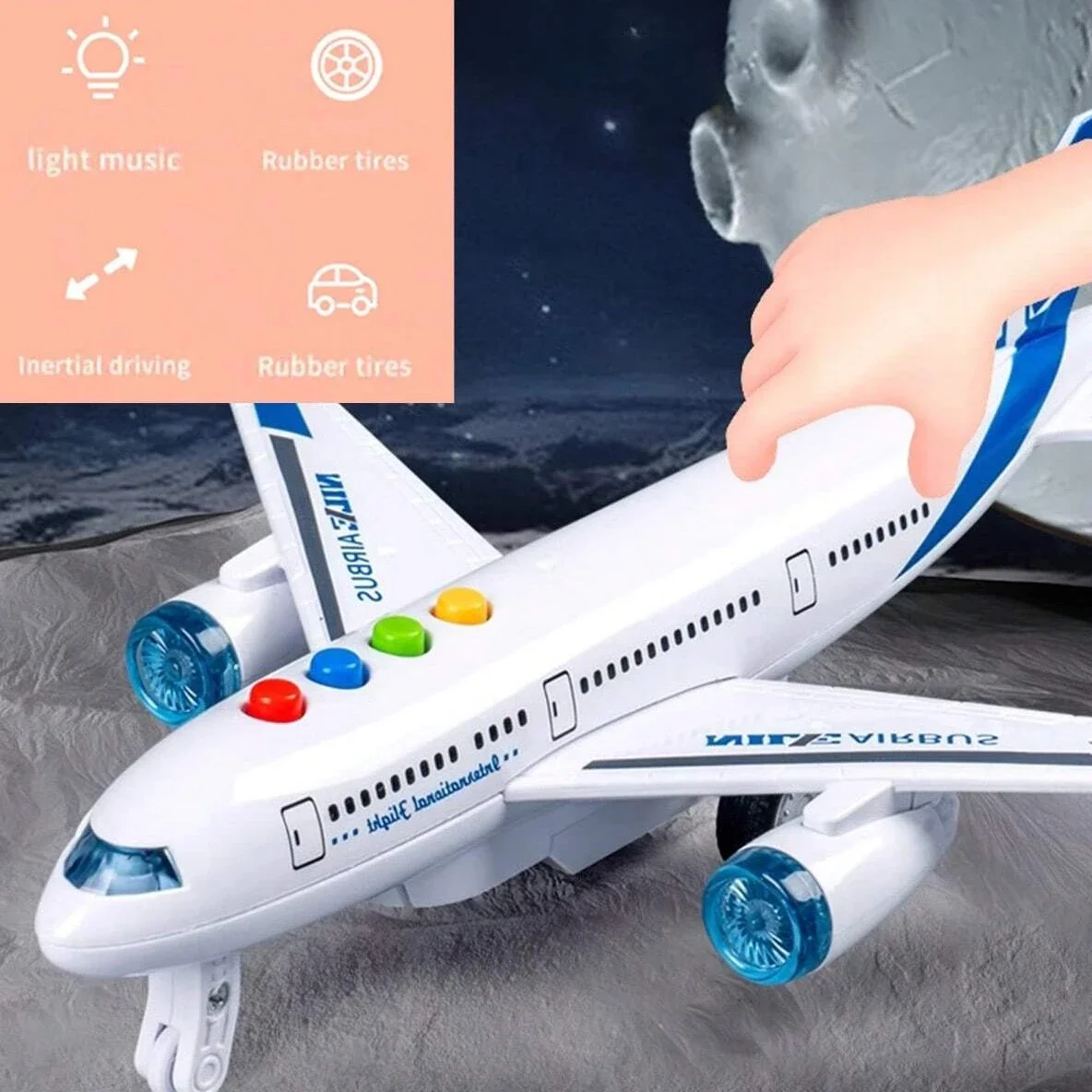 Modèles de simulation pour enfants, jouets, intelligence et éducation précoce, lumières d'avion, musique, culture traditionnelle chinoise