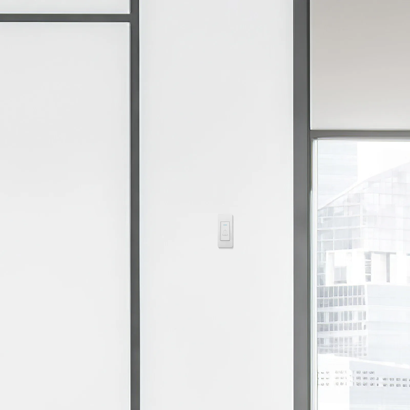 Wired Doorbell Switch Cabinet Light Switch Doorbell Button Front Rear Door Chime Cover Button for Home Indoor Office Wall