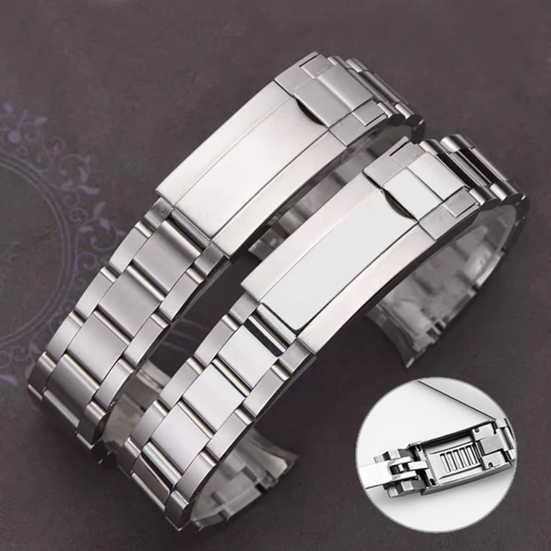 

Ремешки для часов 904L для Datejust SUB DAYTONA NH35 NH36, мужские скользящие застежки, ремешок для часов 20 мм, браслет из твердой нержавеющей стали