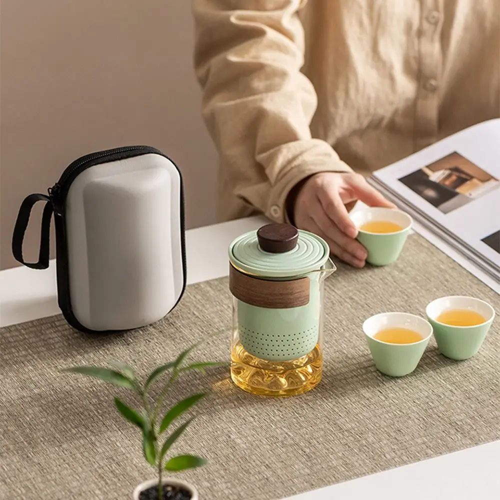 

Creative Porcelain Tea Sets Chinese Style with tea strainer Travel Ceramic Teapots Anti-Hot Tea Maker Mini Tea Cup Set