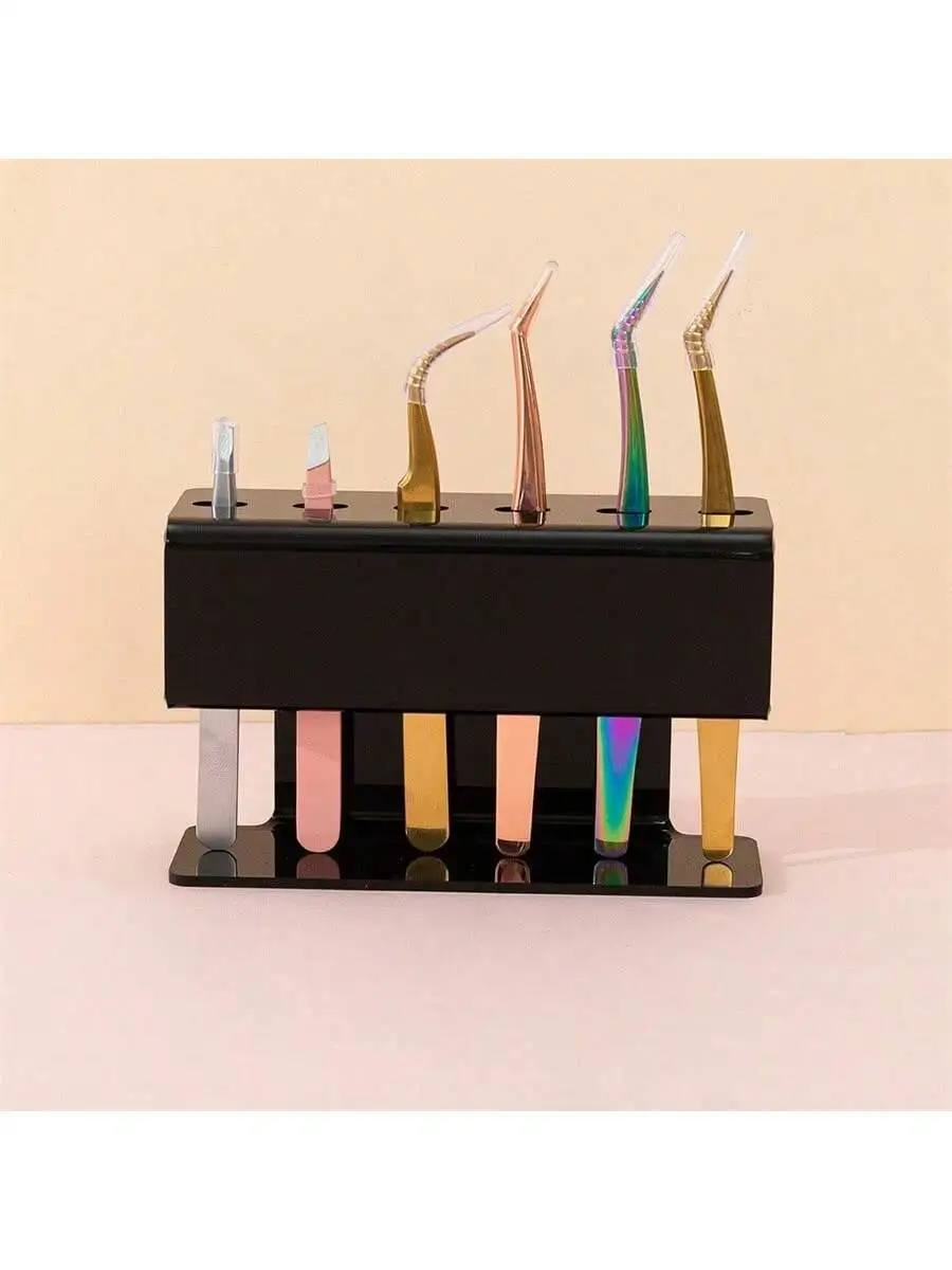1pc Acrylic Eyelash Tweezers Display Holder-Eyelash Extension Tweezers Stand-Display Box-Eyelash Storage Container-Organizer-Eye