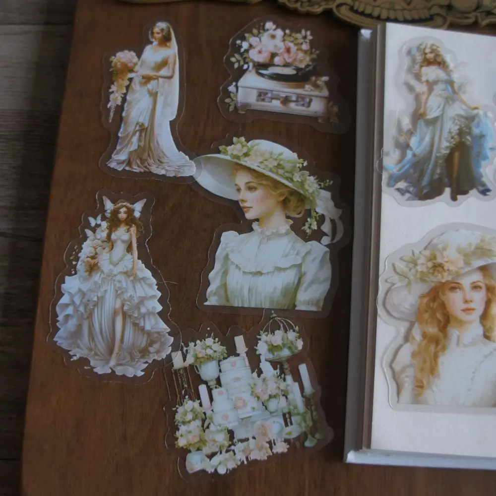 

28pcs Fairy Tale Wedding Illustration Style PVC Sticker Scrapbooking DIY Gift Packing Decoration Tag