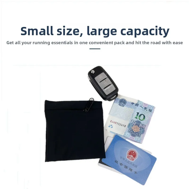 Picture 5: Zipper Running Bags Lightweight Wrist Wallet Pouch for Phone Key Card Sweatband Gym Fitness Sports Cycling Wristband Arm Bag