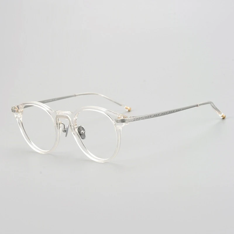 Monture de lunettes ovales en acétate de titane pour hommes et femmes, lunettes anti-bleu, lunettes de contrevenants optiques, lunettes de lunettes, design à la mode