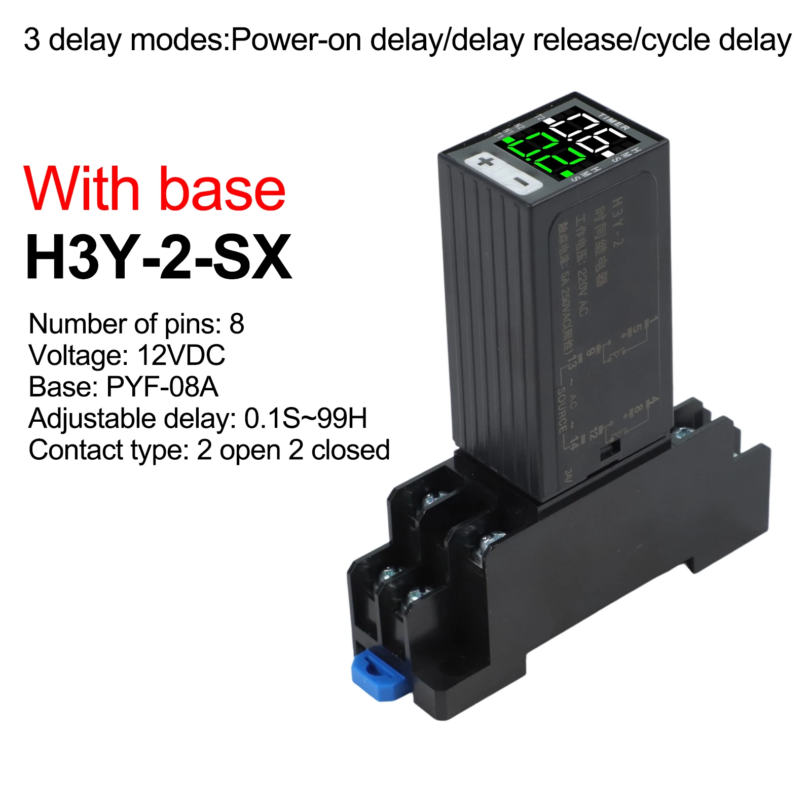 User Friendly 220V Timer Relay with Digital Display Effective Cycle Control for Factory Equipment and Instruments