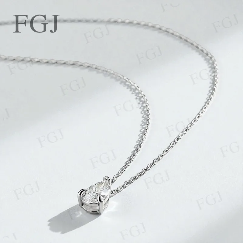 

Ожерелье с подвеской в виде груши из стерлингового серебра 925 пробы на заказ, Муассанит, сверкающий бриллиант для женщин, ювелирные изделия для рождественской вечеринки, подарки