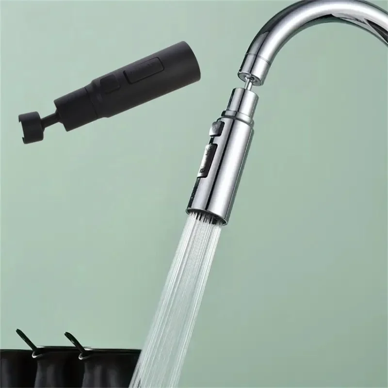 3 In1 Kitchen Replaceable Faucet Sprayer Nozzle ABS Durable Water Tap Water Basin Sink Shower Spray Head Multifunctional Hydrant