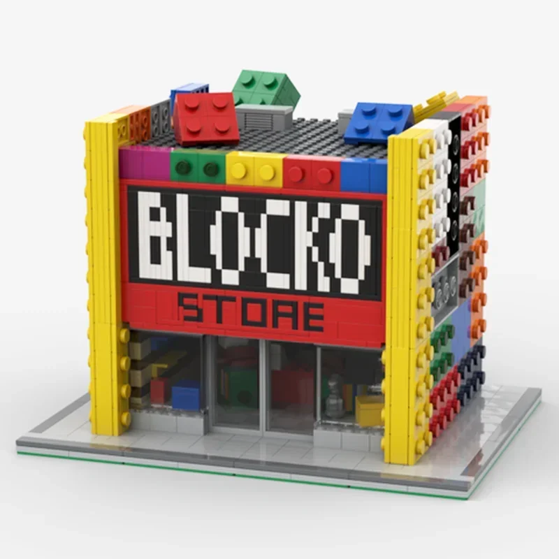 1714pcs Moc THE BLOCKO STORE - Simpson Diy Construction Kit Education Model Building Blocks Birthday Toys Gift