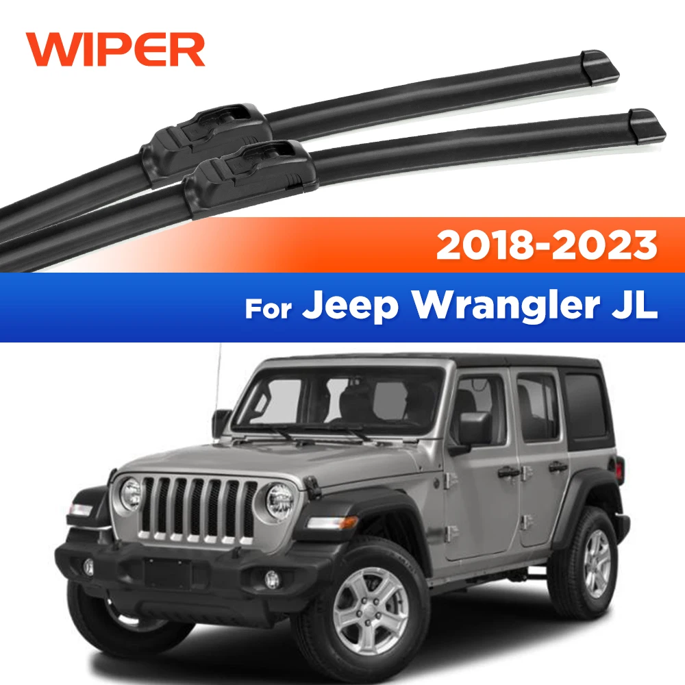 

For Jeep Wrangler JL 2018-2023 Wiper Front Wiper Blades Windshield Windscreen Clean Window Car Rain Brushes 16"+16"