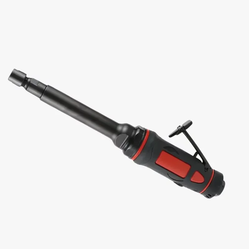 Heavy Duty 1/4 Inch Pneumatic Grinder 22000 RPM with 5 Inch Extension Rod 0.3HP Air Tool Lateral Exhaust Safety Switch for