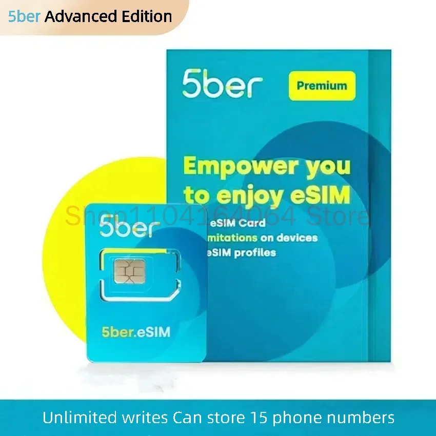 5ber ESIM Card Premium Version Unlimited Writing, Ultra Version Android Writing Apple Switchable Management