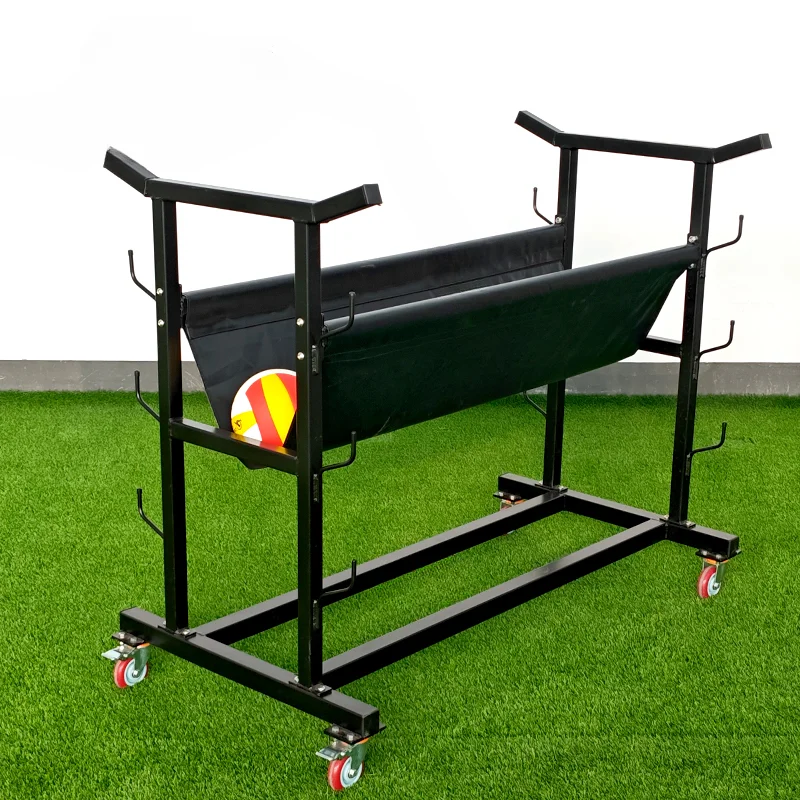 6 Pole Volleyball Transport Cart Portable Volleyball Equipment Cart