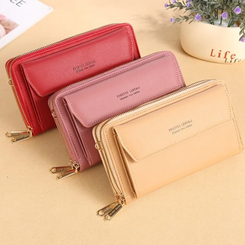 

Stylish Large Capacity Crossbody Phone Bag for Women - Simple Solid Color Shoulder Purse Multi-functional & Trendy