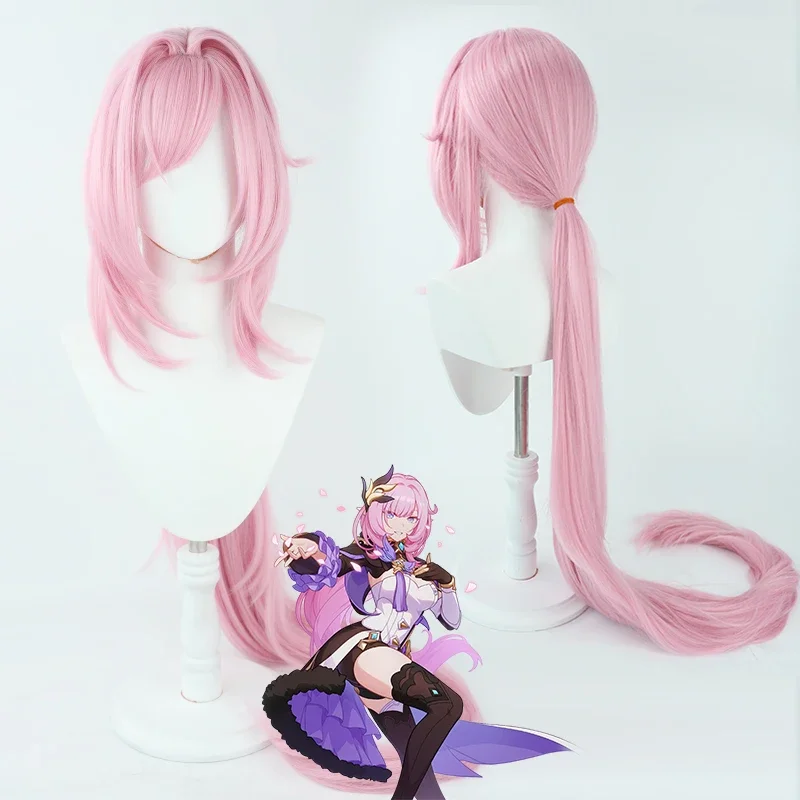 Elysia Pruik Honkai Impact Cosplay Roze Lange Vrouwen Pruiken Voor Halloween Kostuum Rollenspel Party Rollenspel Pruik Cap