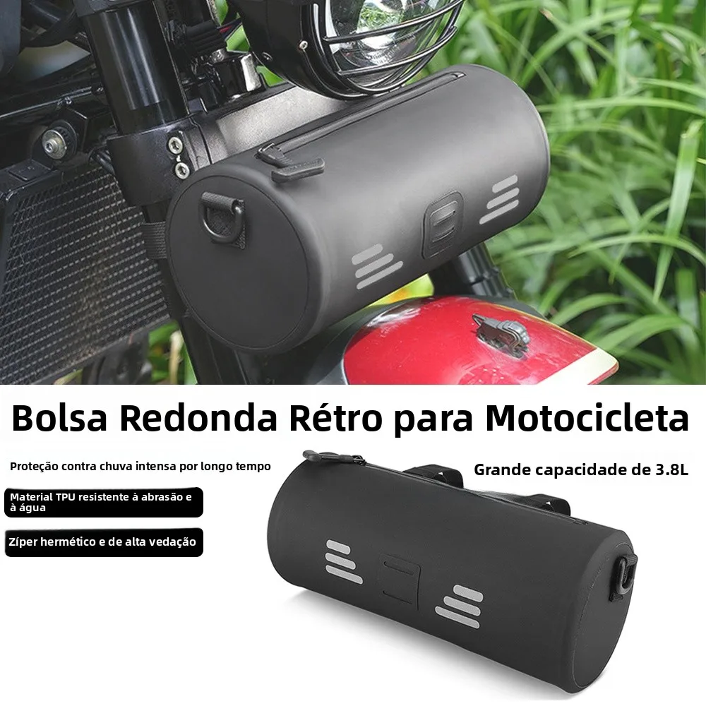 完全防水オートバイハンドルバーバッグユニバーサル電動自転車ヘッドバッグツールキット自転車フロントクランプバッグヴィンテージスタイル