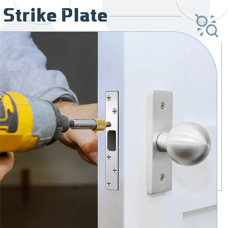 ABRS-Door Strike Plate Deadbolt Strike Plate قفل الباب لوحة الباب سترايك لوحة مزلاج الباب