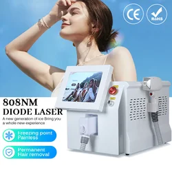 3000W Triple diodo longitud de onda 808 755 1064nm 3 ondas en 1 máquina de depilación láser de diodo profesional para cara cuerpo mujeres hombres