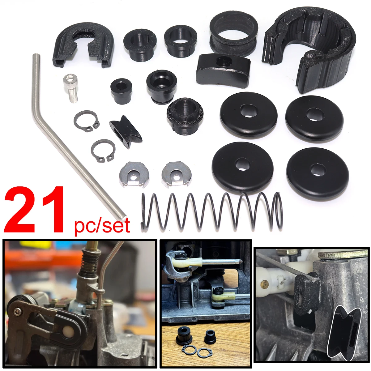 

21pcs/Set Upgrade Bushing For VW Golf 4 Jetta Bora New Beetle Lupo Polo Sharan Manual Gearbox Shifter Lever Selector linkage Fix