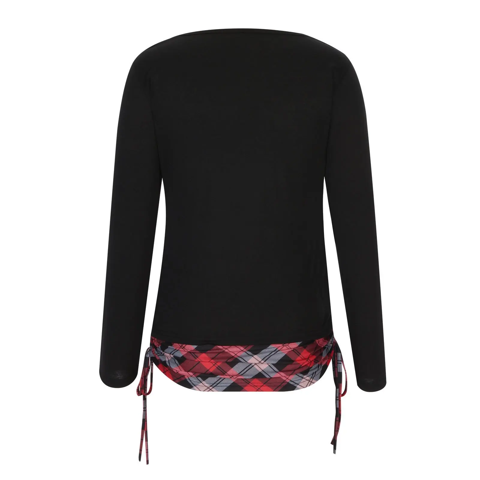 قميص نسائي جديد من Xiux بأكمام طويلة ورقبة على شكل حرف V مطبوع