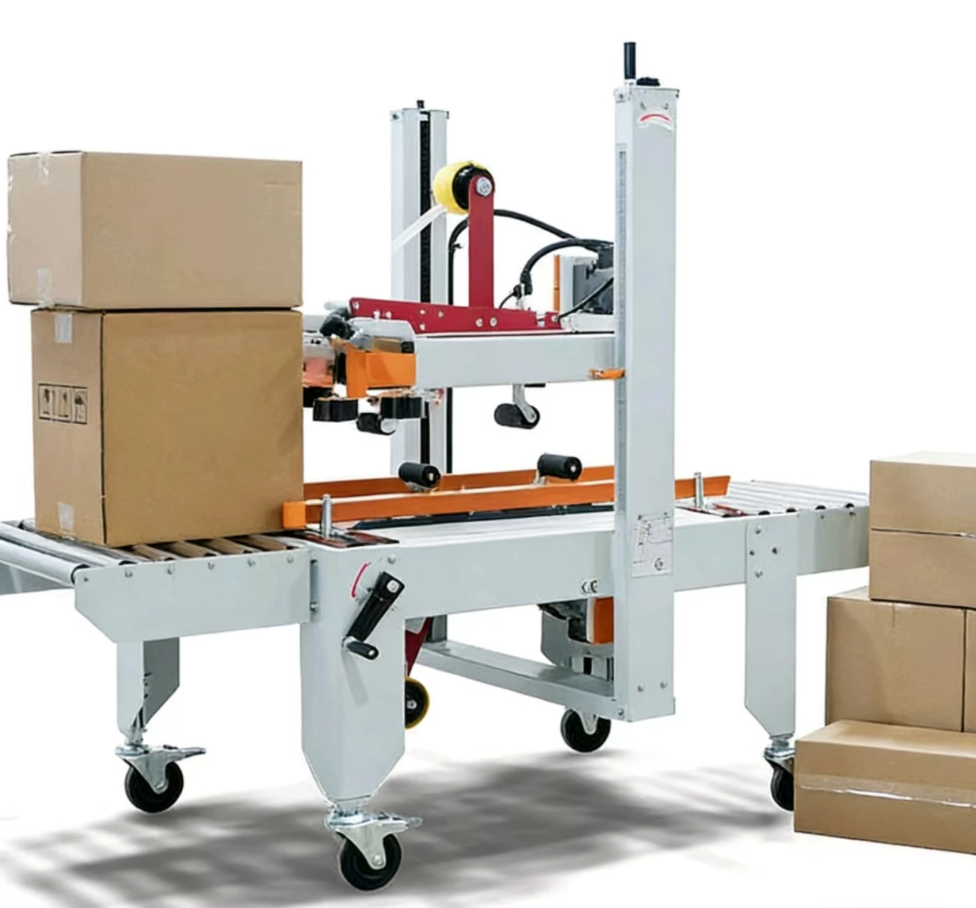 

High Speed Adjustable Top Bottom Tape Electric Stable Semi-Automatic Cartons Boxes Box Sealer Carton Sealing Machine