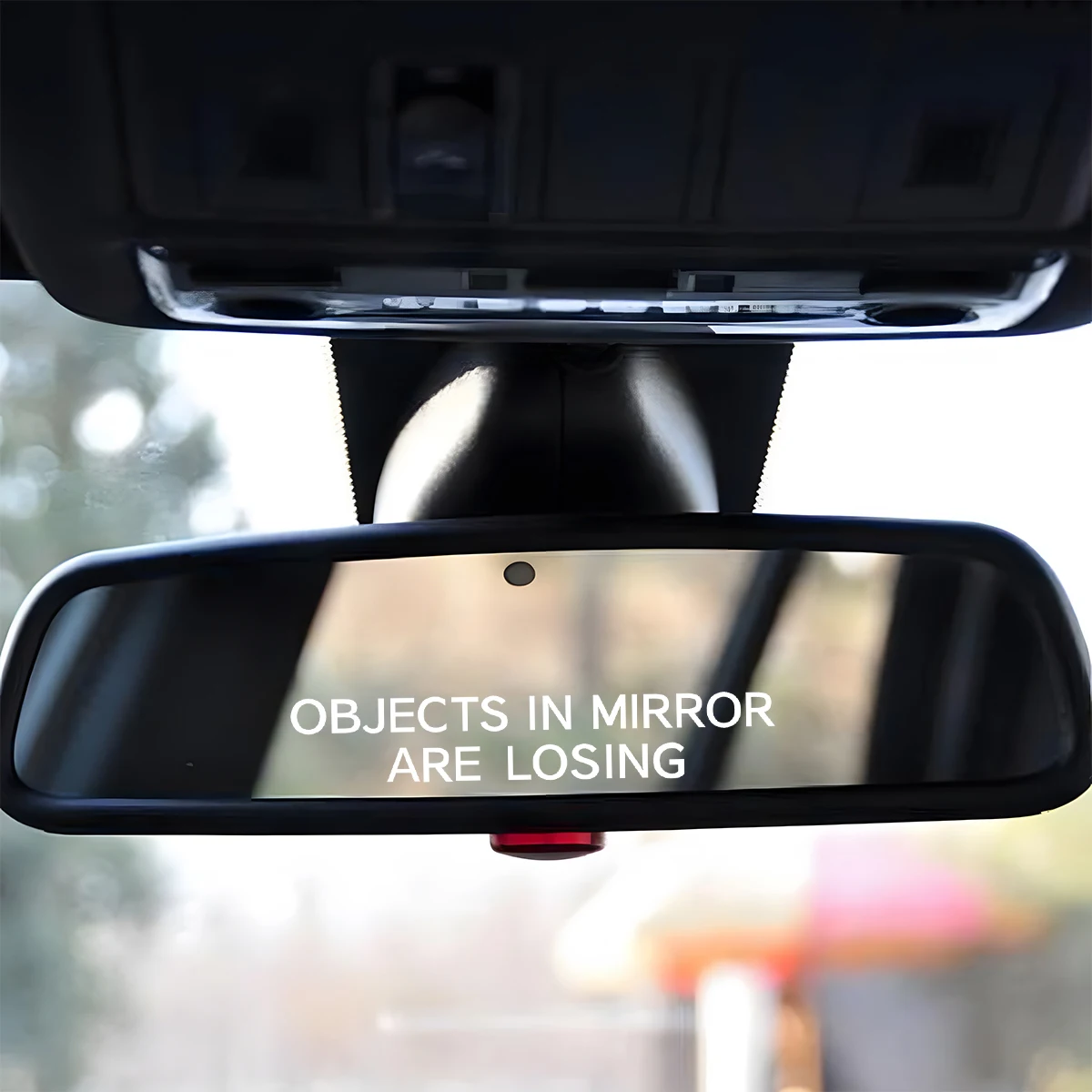 objects in mirror are losing Rearview Mirror Decorative Sticker Fun Motorcycle/Car Vinyl Sticker
