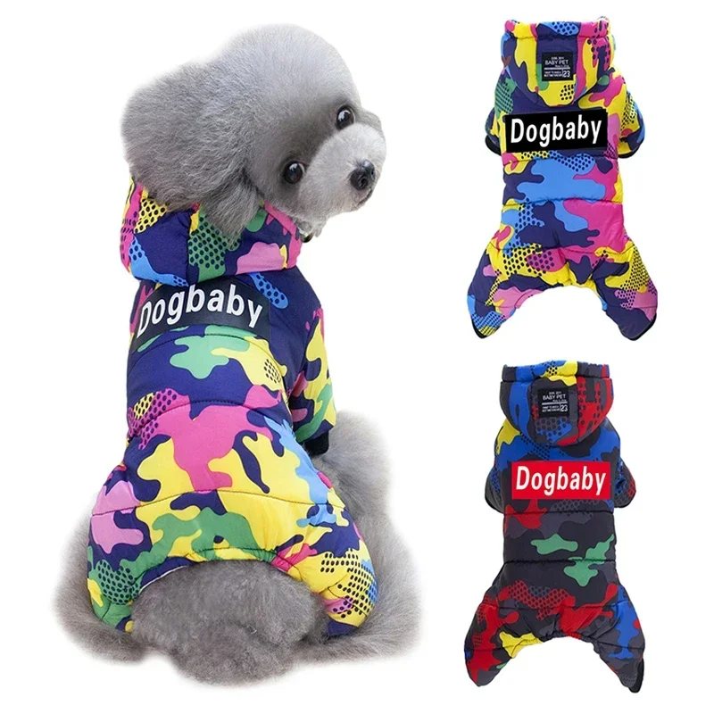 Winter Dog Clothes for Small Dogs Waterproof Dog Jumpsuit Fleece Warm Pet Jacket Yorkie Poodle Chihuahua Outfits Puppy Costume