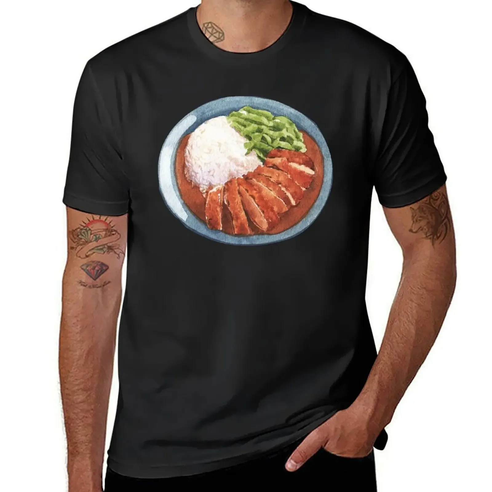 Japanese Chicken Katsu Curry T-Shirt blue archive luxury t-shirt cheap stuff black t shirts for men