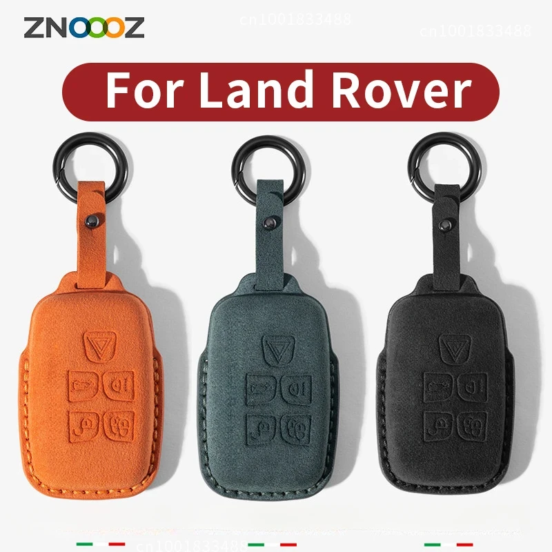 Leather Car Key Case Cover For Land Rover Range Rover Sport Discovery 3 4 Elander 2 Evoque Accessories Shell Keychain