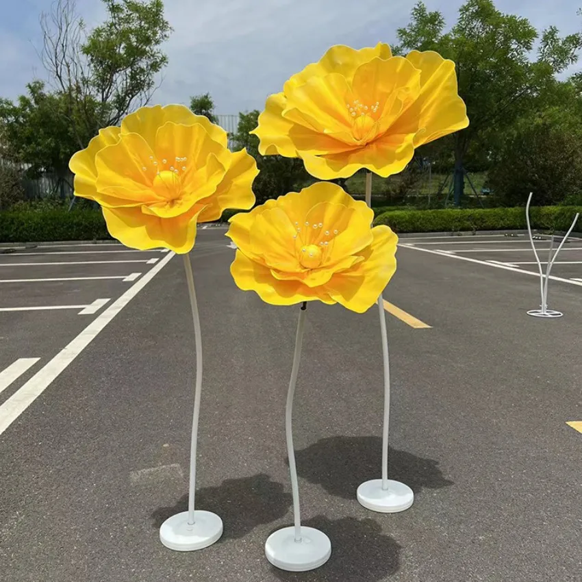 Wedding Road Lead Flowers 160cm Wedding Stage Layout Decoration Window Display Ornaments Silk Mesh Flower Home Garden Decoration