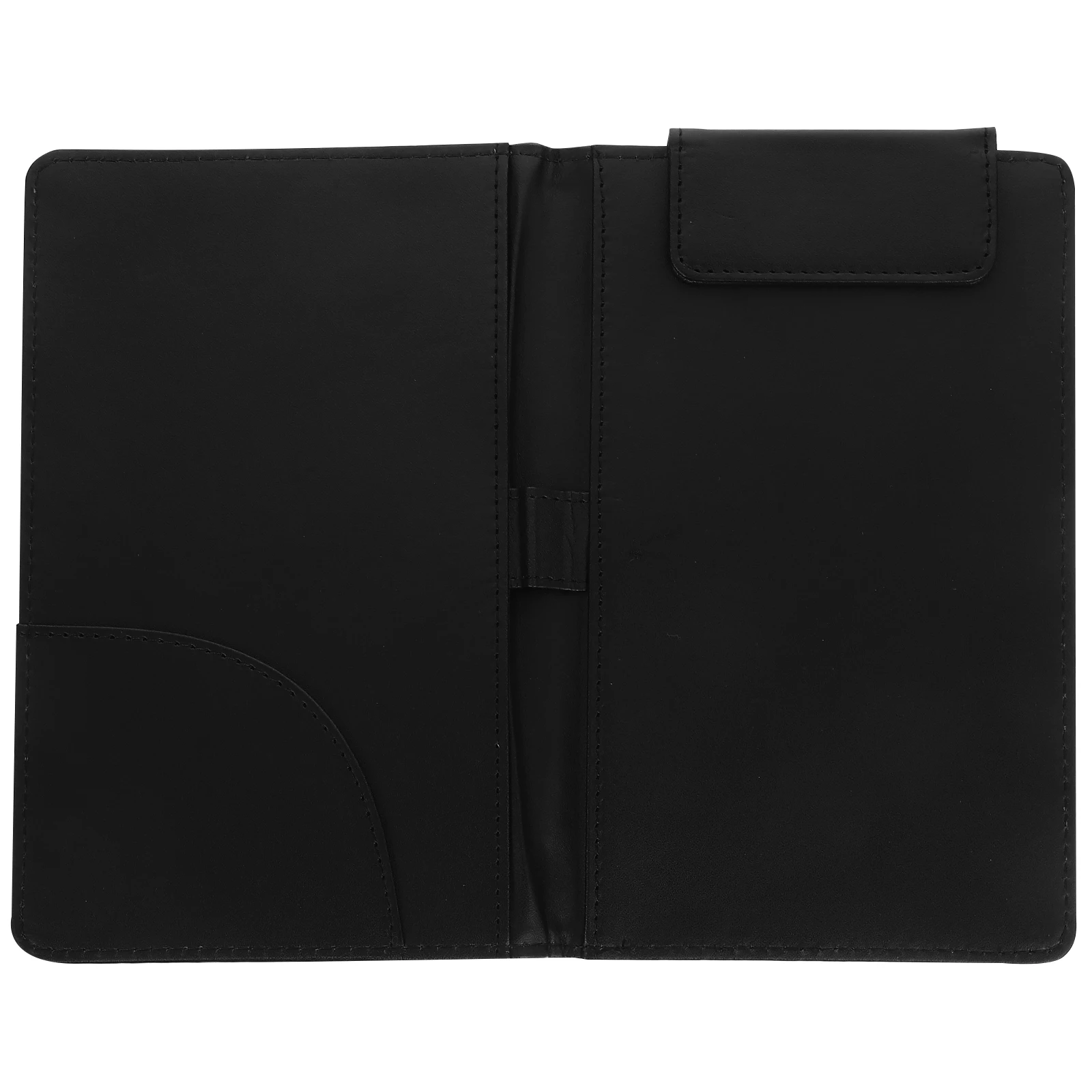 

Luxury Pu Bill Menu Cash Organizer Writing Support Board Office Multi-Function Board Black Retro Style Paper File