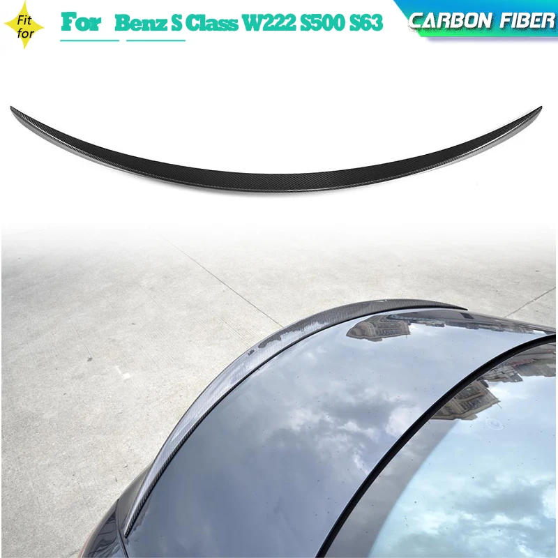 Carbon Fiber Car Rear Trunk Spoiler Wings for Mercedes-Benz S Class W222 S500 S65 AMG Coupe 2014-2018 Rear Spoiler Wing Lip FRP