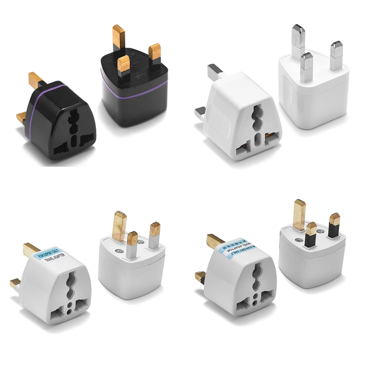 Universal UK Plug Adapter US AU EU To UK Travel Adapter Euro European To British Singapore Malaysia Power Adapter AC Converter