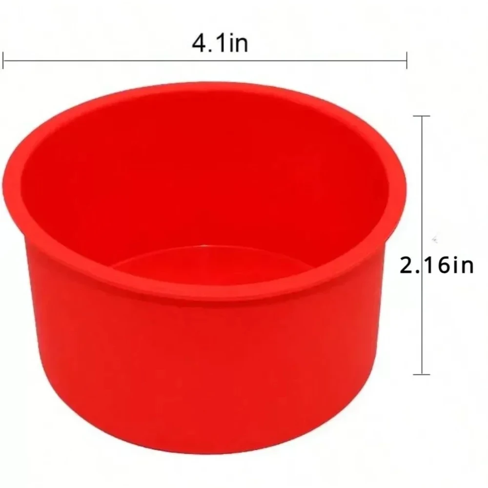 6pcs/Set Silicone Cake Mold 4 inch Tray Pans Round Baking Mold Kitchen Silicone Nonstick Baking Pans Reusable Cake Pans