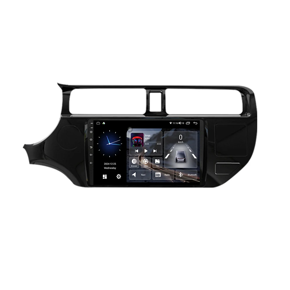 Android 15 Auto Draadloze Carplay Autoradio Voor Kia RIO 20012 2013 2014 Stereo Navigatie GPS Multimedia Video Player 4G 8G + 128 GB - afbeelding 2